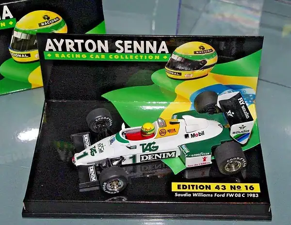 Minichamps saudia williams ford fw 08c ayrton senna collection 1983 in 1:43