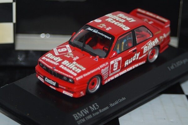 Minichamps bmw 3.5 csl norisring drm 1975 h.stuck 1:43 430 752930