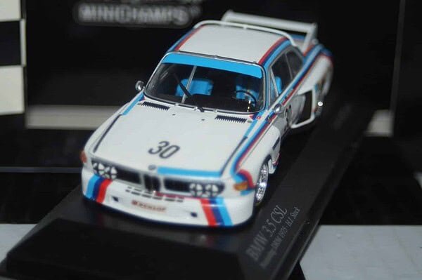 Minichamps bmw 3.5 csl norisring drm 1975 h.stuck 1:43 430 752930