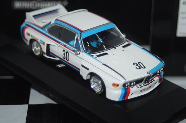Minichamps bmw 3.5 csl norisring drm 1975 h.stuck 1:43 430 752930