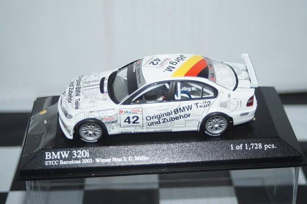 Minichamps bmw 320i etcc double winner j.muller 2003 1:43  400 032442