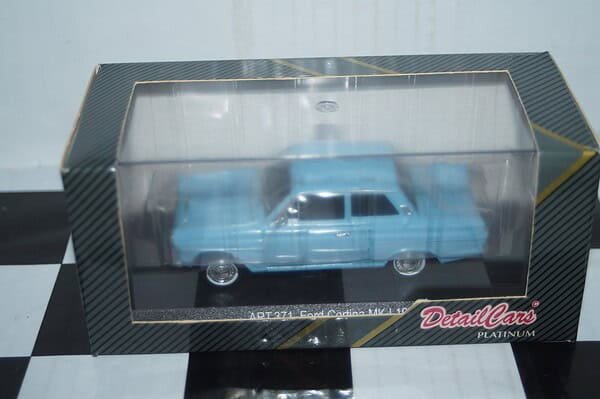 Detail cars ford cortina mk1 1963 coupe blue 1:43 art371