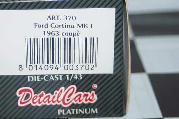 Detail cars ford cortina mk1 1963 coupe 1:43 art370