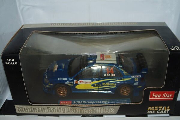 Sun star subaru impreza wrc rally japan arai #14 ref 4384