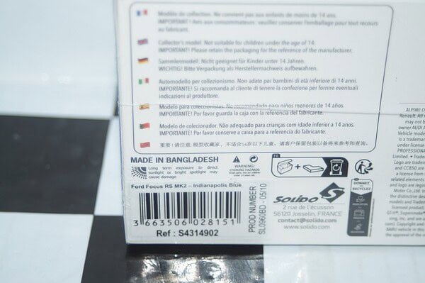Solido Ford Focus RS MK2 Indianapolis Blue 1:43rd ref S4314902 - Image 3