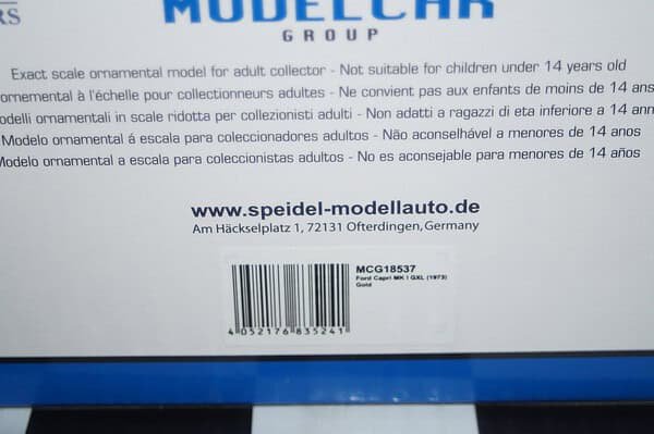 Model Car Group Ford Capri MK1 GXL 1973 in Gold MCG18537 1:18 - Image 7