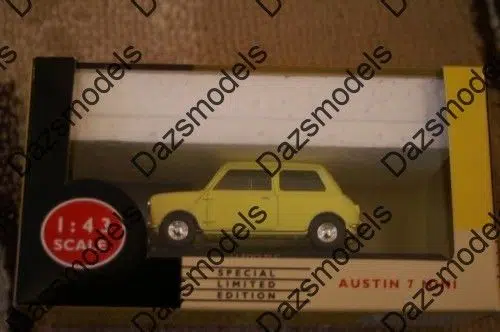Vanguards austin 7 mini catalogue mini yellow va13005