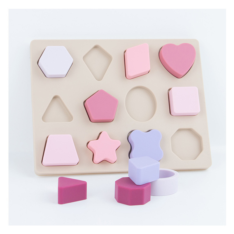 12-piece silicone shape puzzle