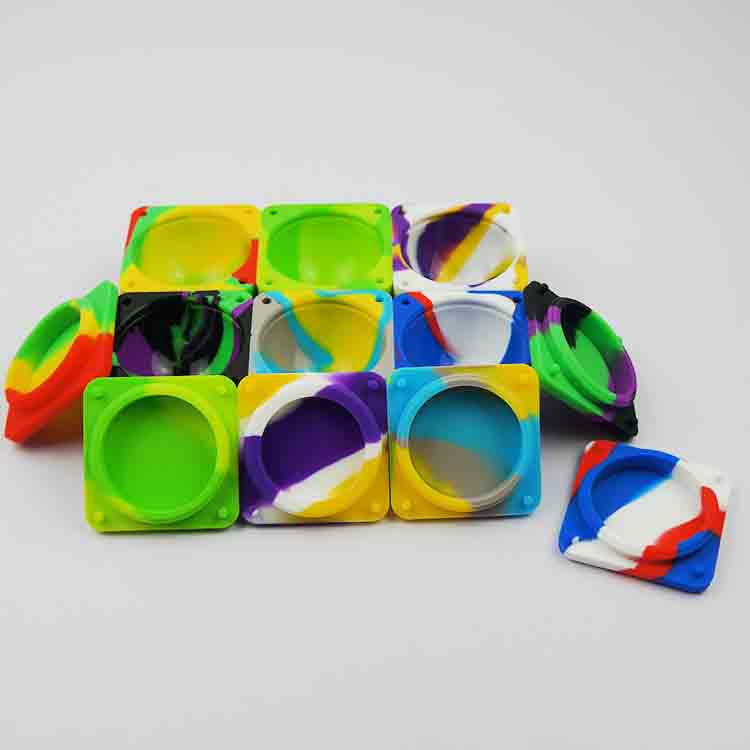 Mix Color Large Size Silicone Jar oil wax container