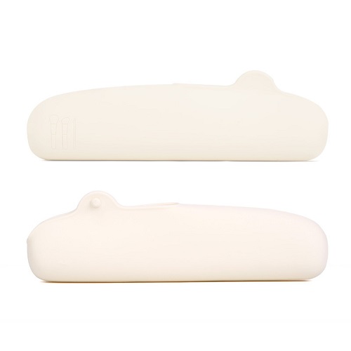 Milk White Silicone Makeup Brush Pouch
