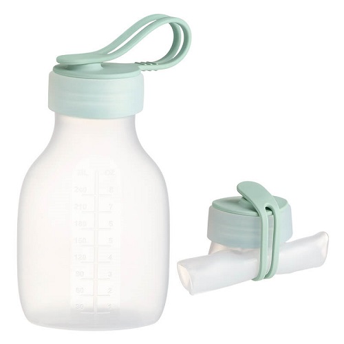 light green reusable silicone breastmilk storage bags