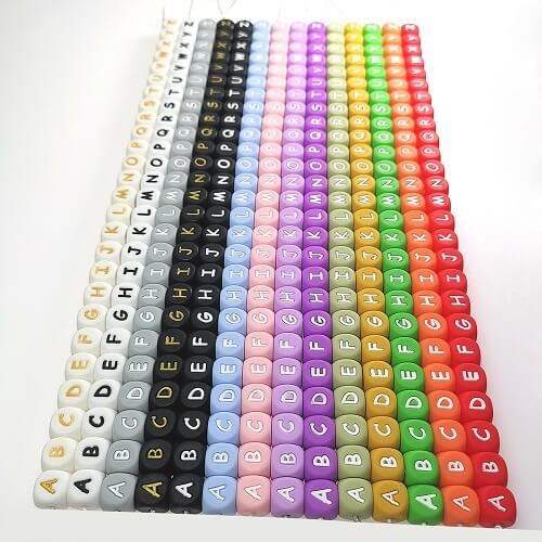 letters silicone beads wholesale