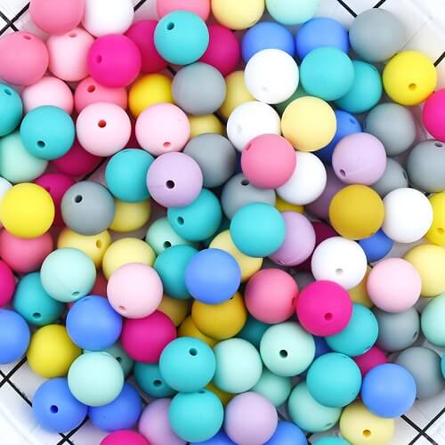 silicone round beads