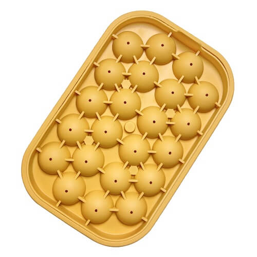 Round silicone ice cube tray