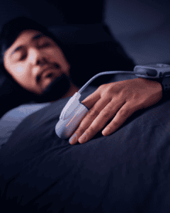 a man having an at home sleep study