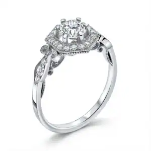 טבעת אירוסין משושה וינטאג'