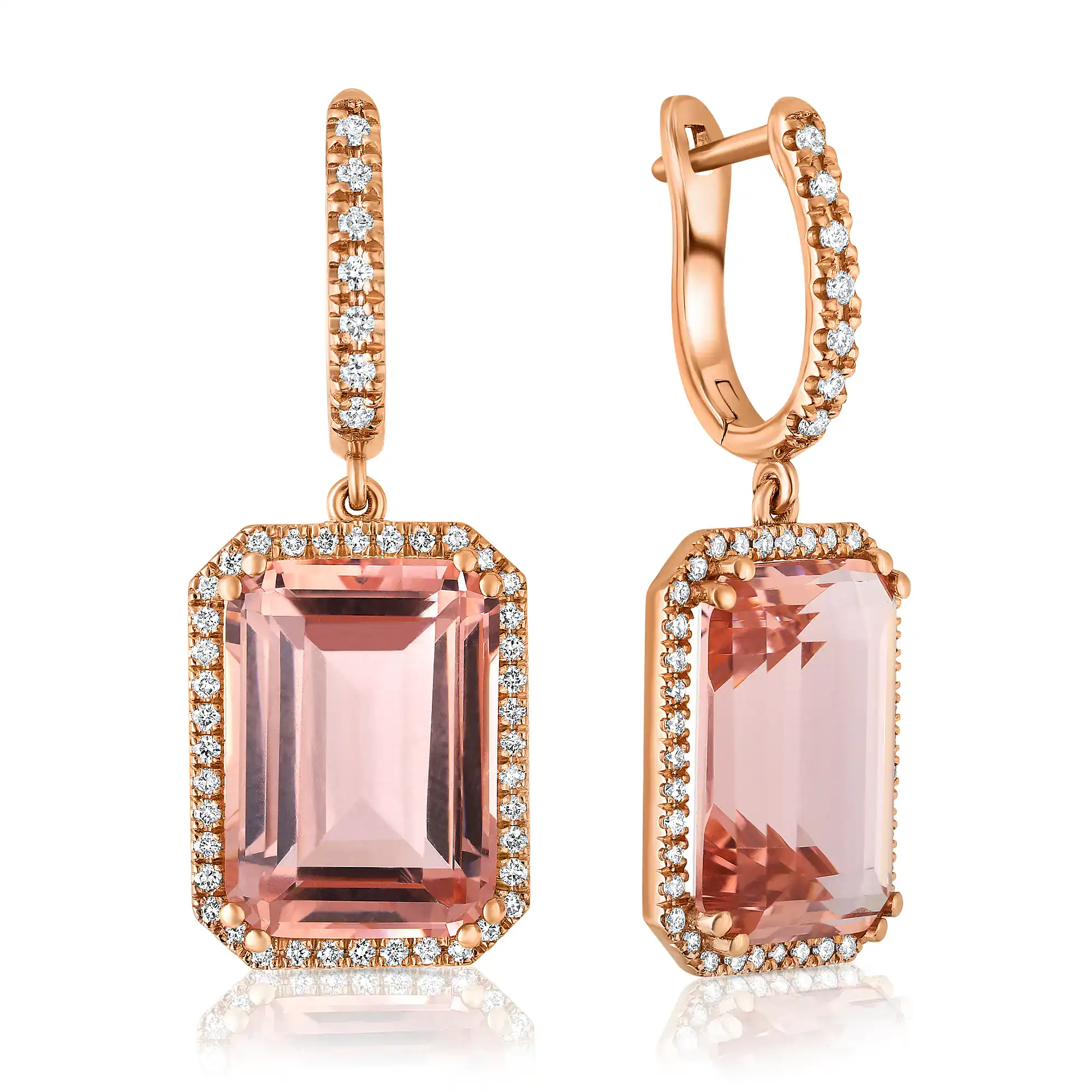 עגילי היילו מורגנייט