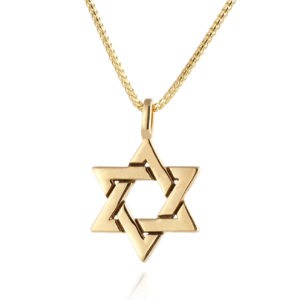 תליון מגן דוד זהב צהוב