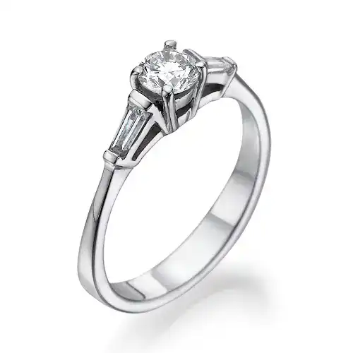 טבעת אירוסין קלאסית טייפר בגטים