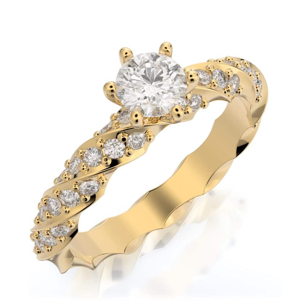 טבעת אירוסין טוויסט