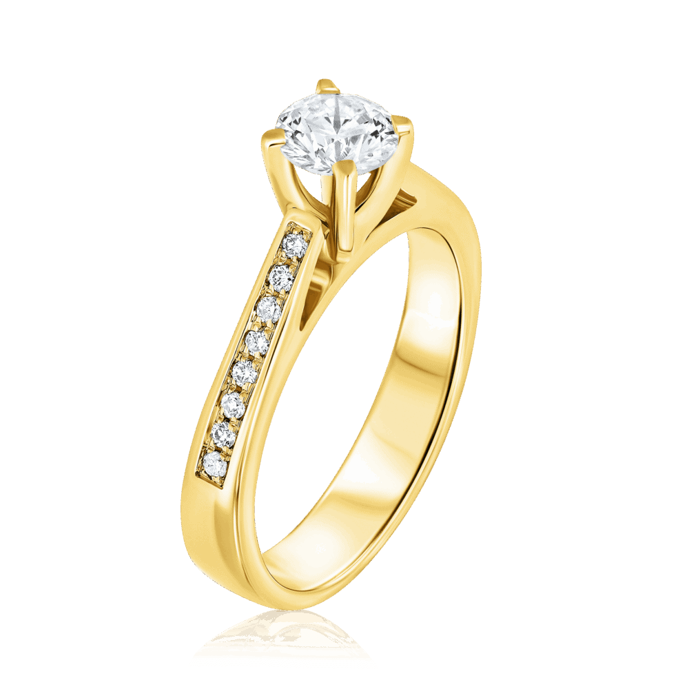 טבעת אירוסין זהב צהוב