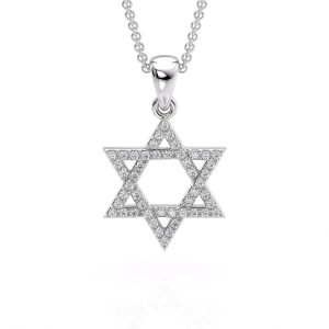 מגן דוד משובץ יהלומים