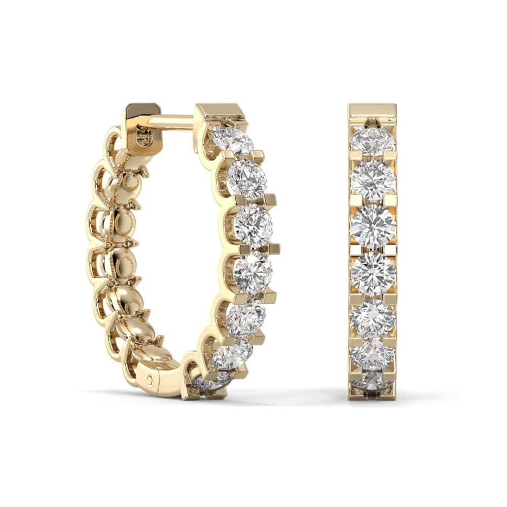 עגילי חישוק יהלומים