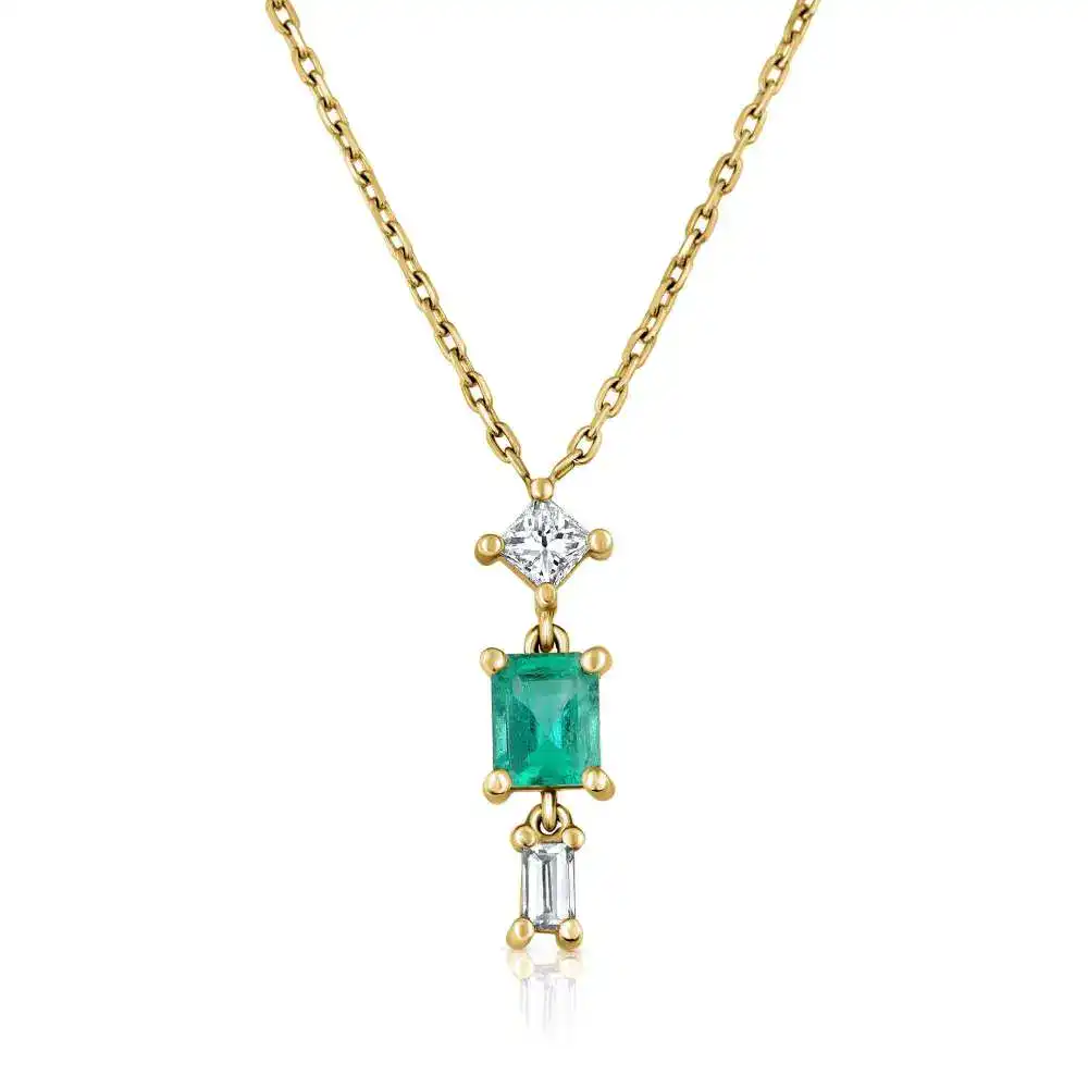 תליון אמרלד ויהלומים