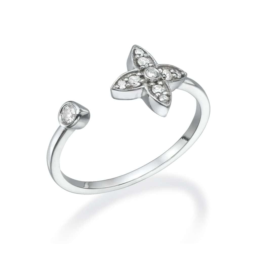 טבעת פתוחה יהלומים