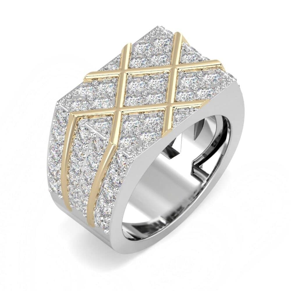 טבעת חותם שני צבעים