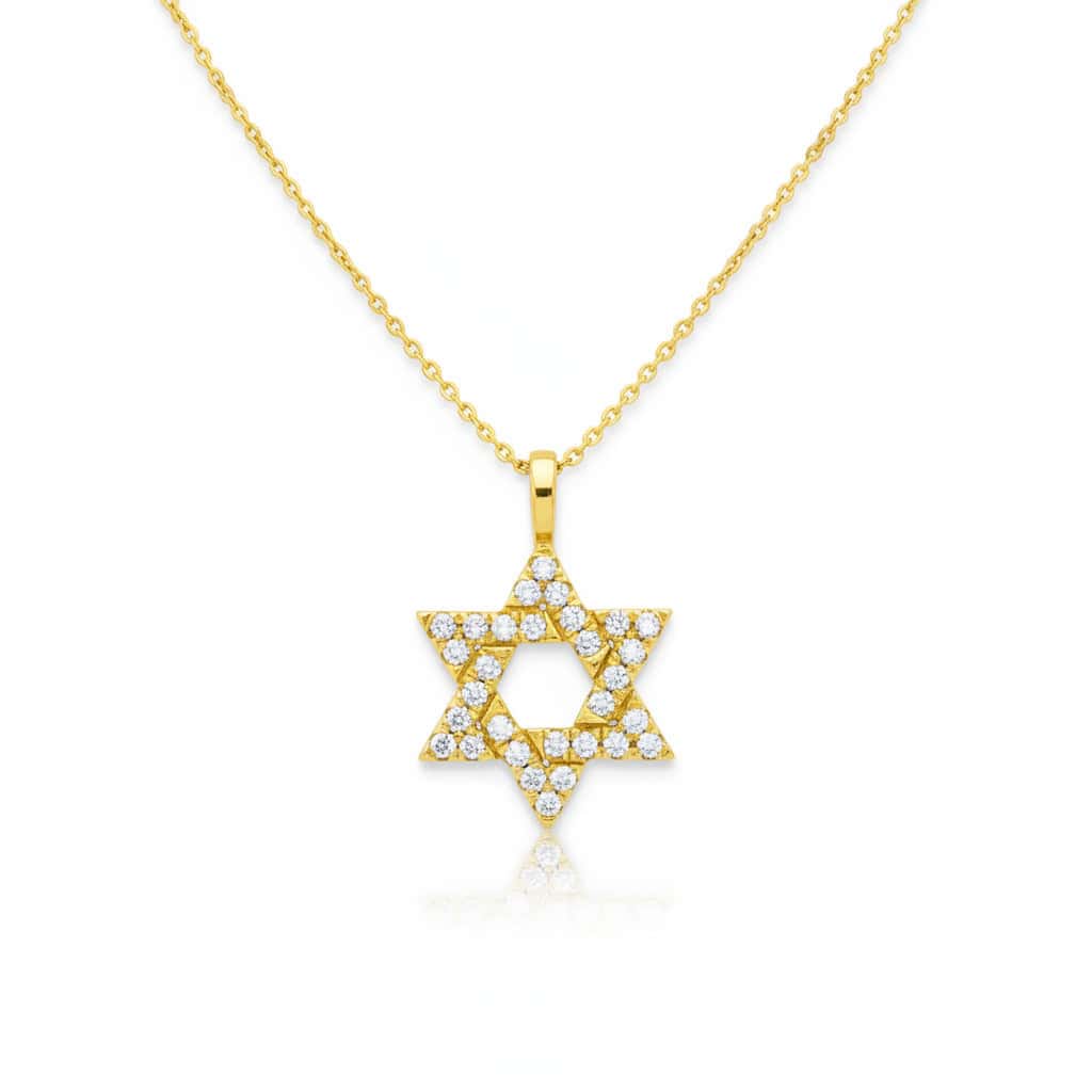 מגן דוד משובץ יהלומים