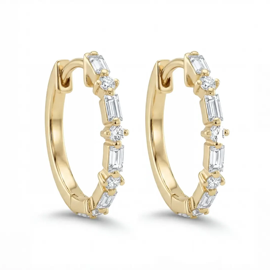 עגילי חישוק עגולות ובגטים