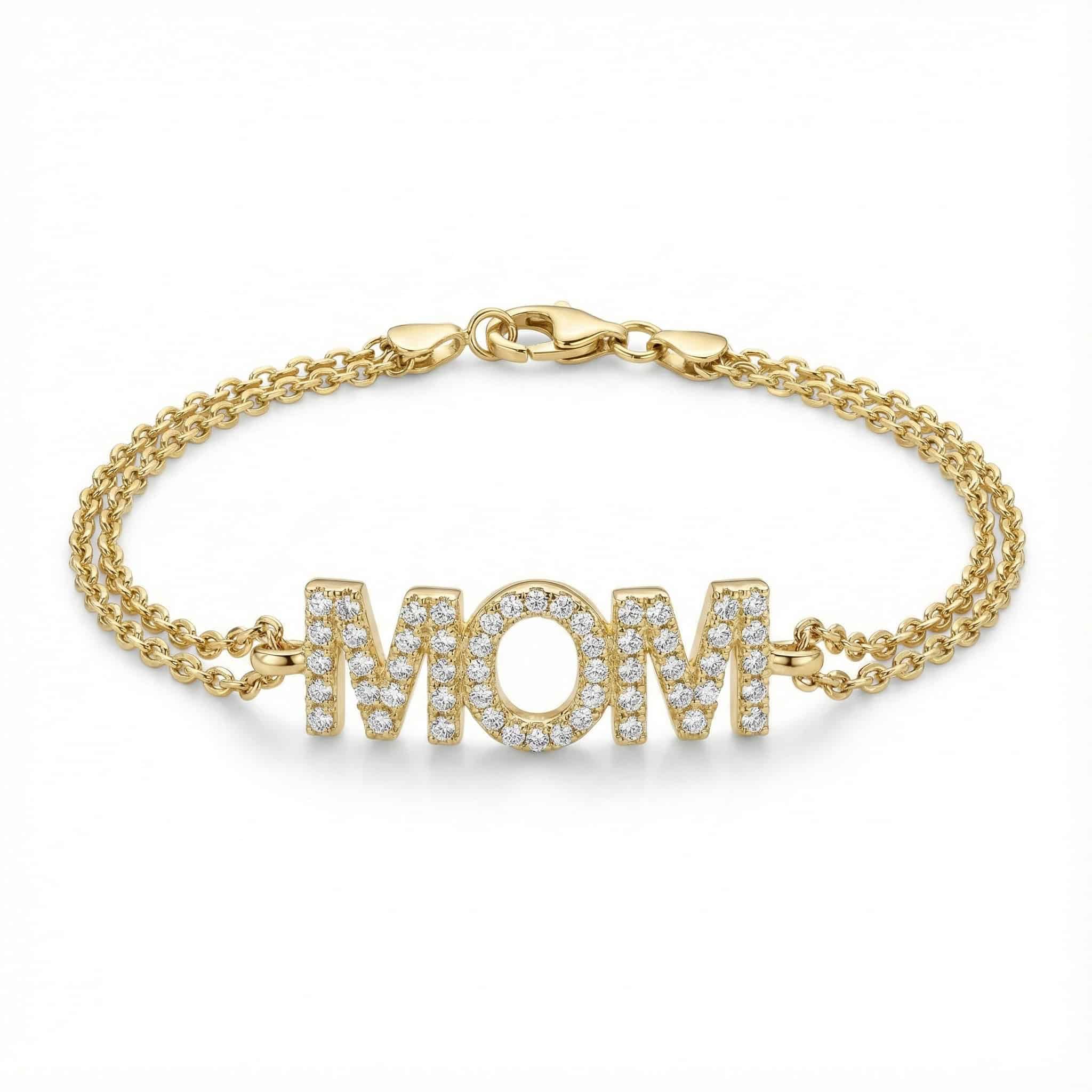 צמיד אמא משובץ יהלומים