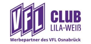 VFL Lila-Weiß Logo, Werbepartner des VFL Osnabrück.