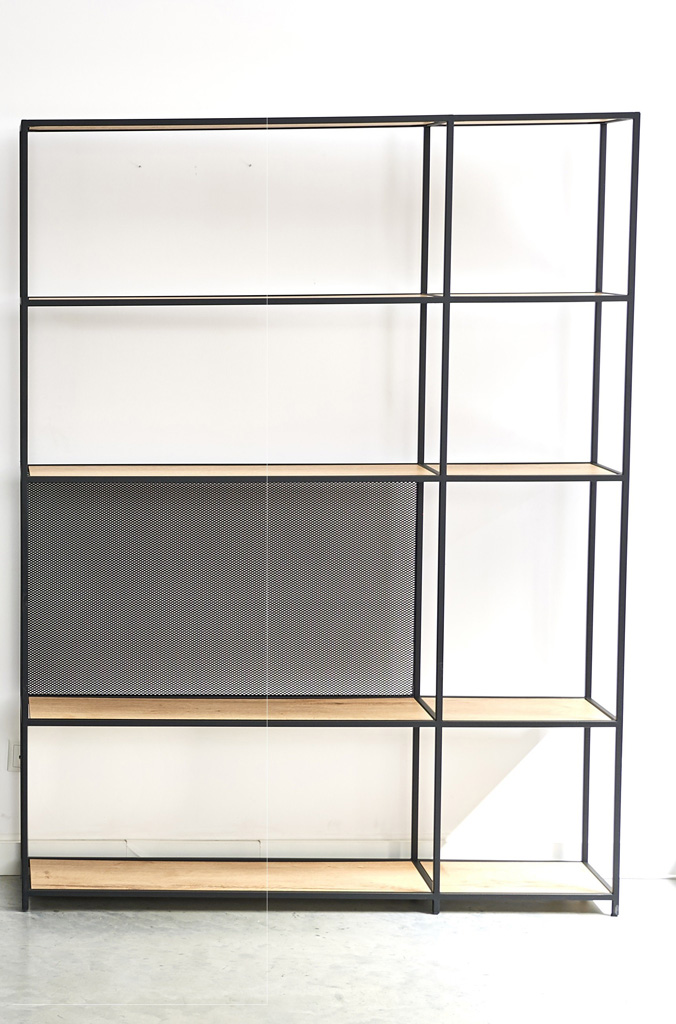 Design-Regal Layla SCHWARZ, Einlageböden Eiche