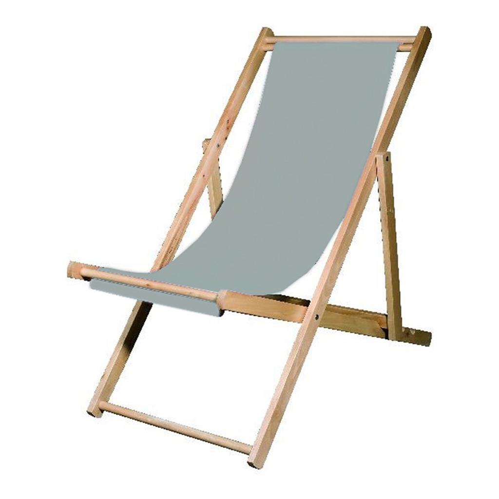 Liegestuhl silbergrau