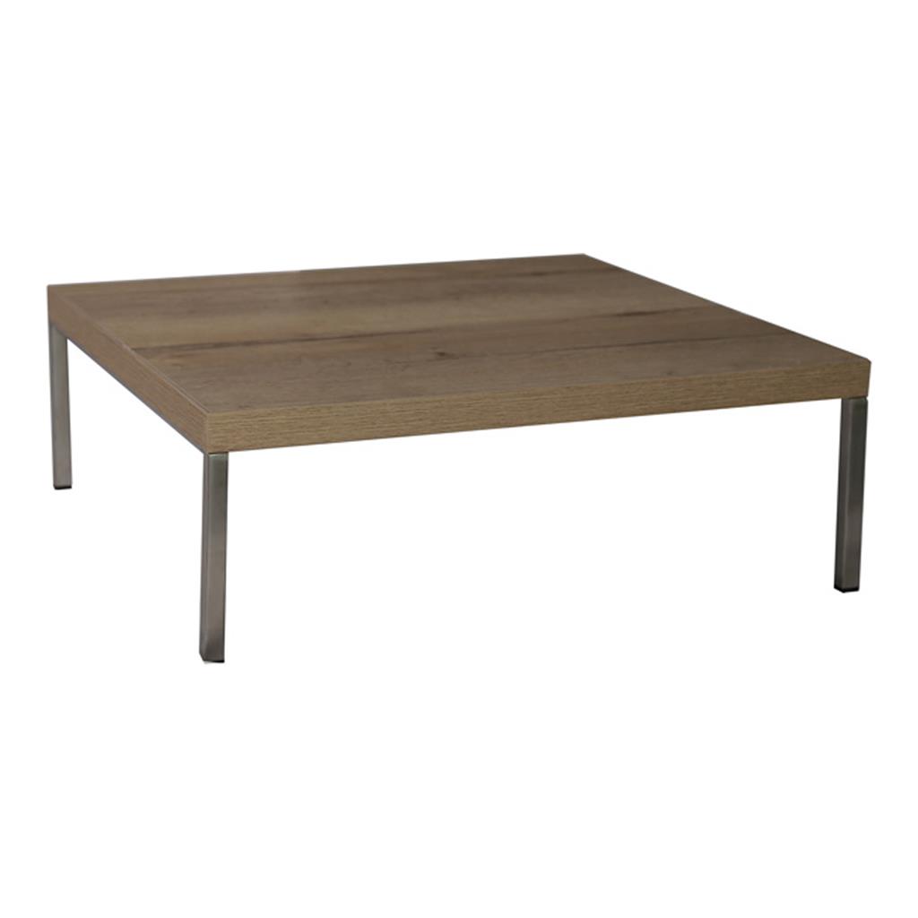 Lounge-Tisch 70x70x20cm Eiche Edelstahl