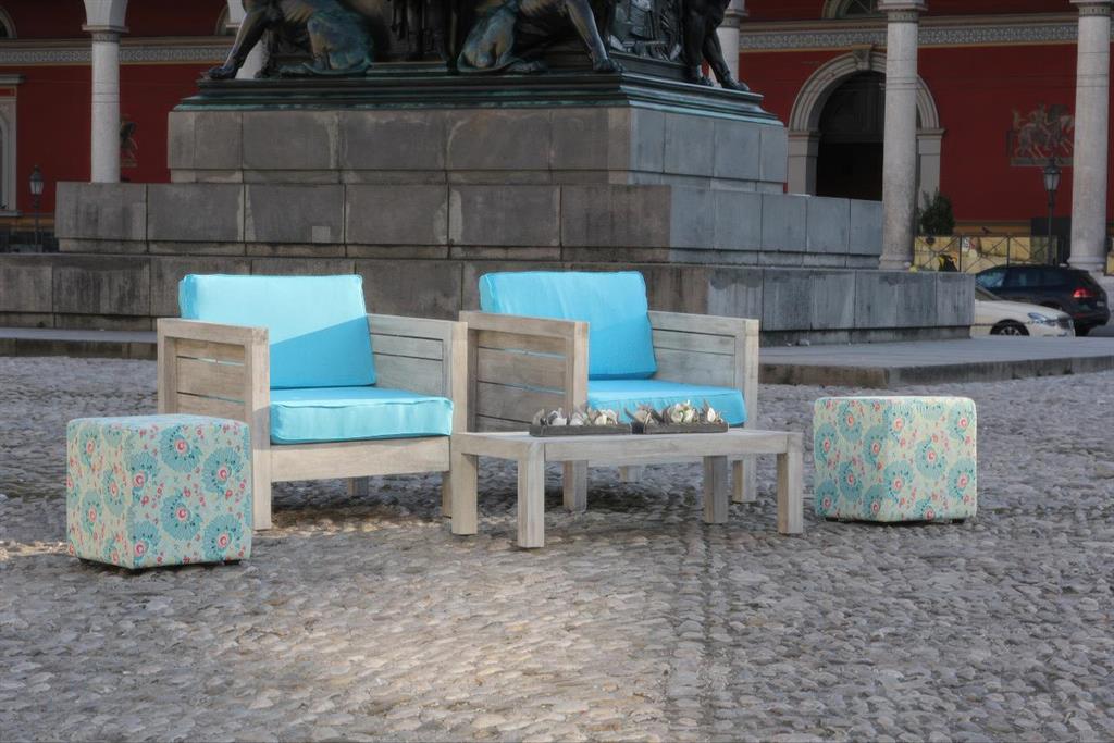 Lounge Vintage Oak 2-Sitzer, hellblau - Image 3