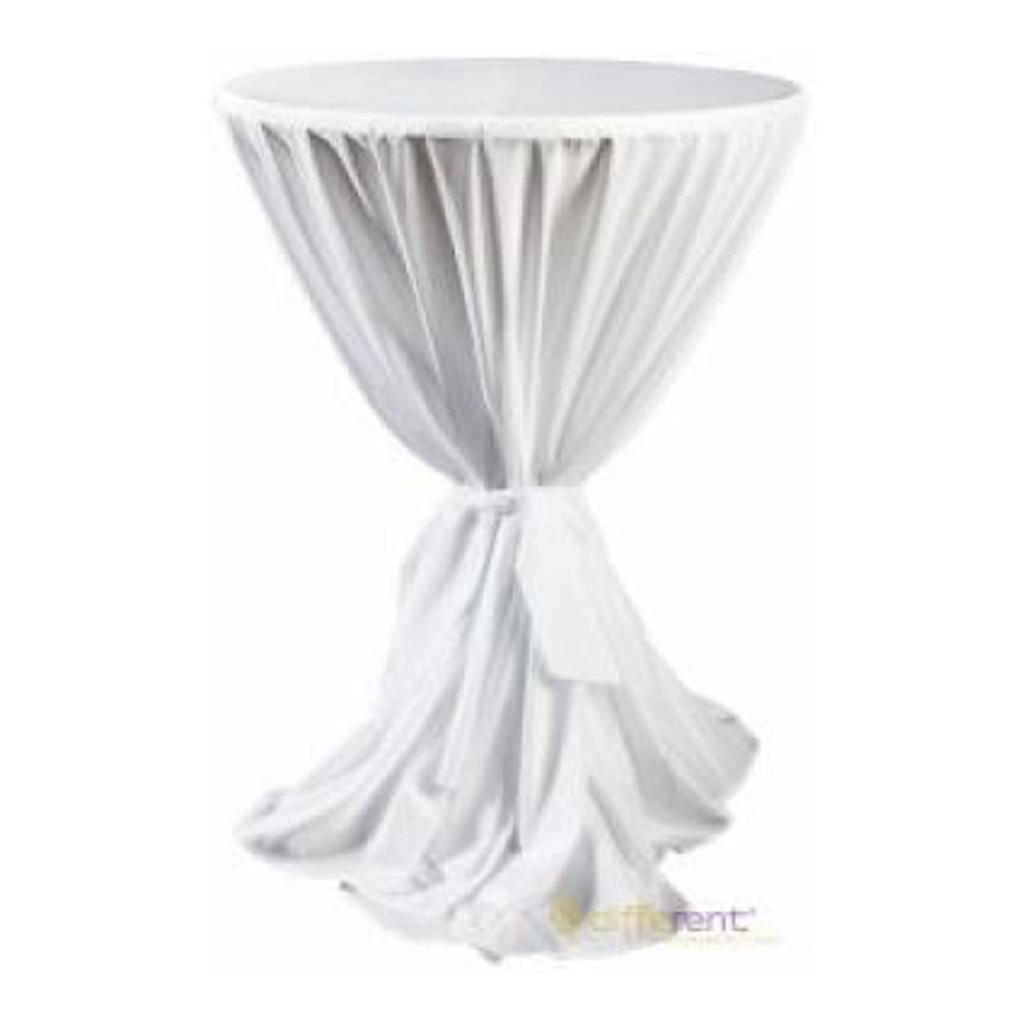 Stehtischüberzug creme, inkl. Schmuckband