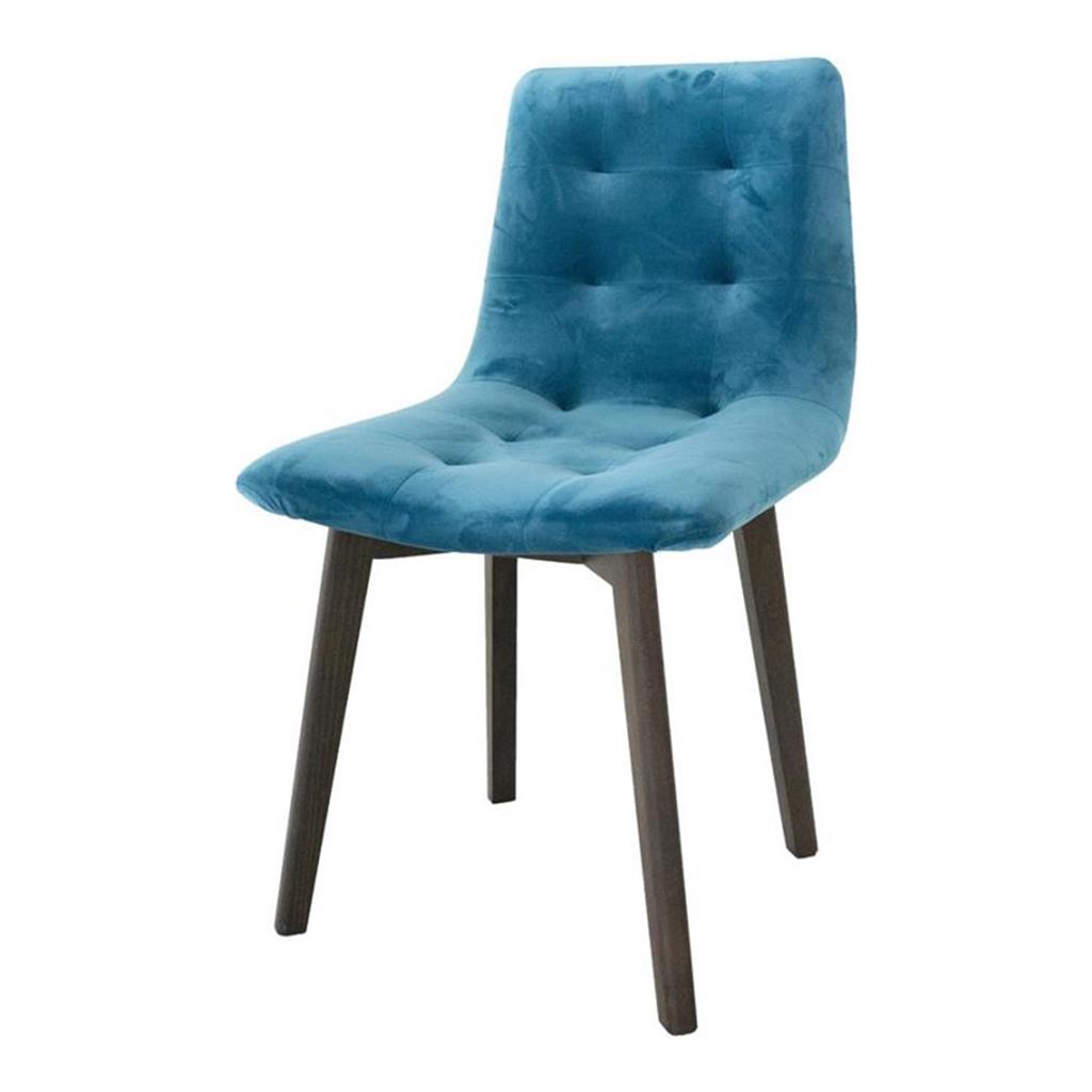 Stuhl Max Petrol Füße schwarz