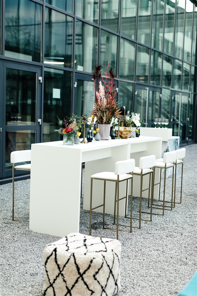 Brückentisch weiß, 140 x 70 x 110cm - Image 9