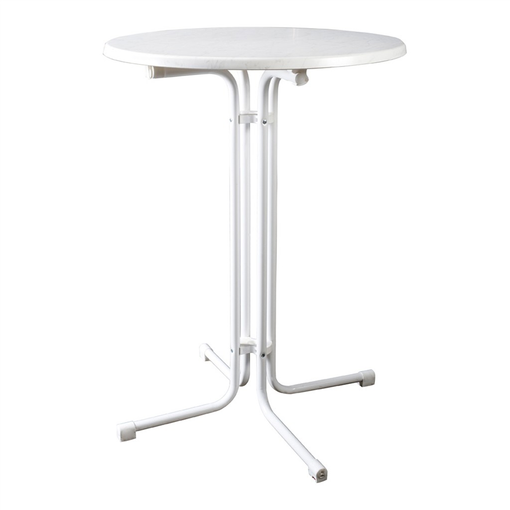 Stehtisch weiß, klappbar D80cm