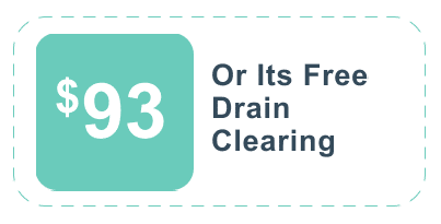 A green square featuring "$93" alongside the promise, "Or It's Free Drain Clearing—Do It Right.