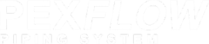 Bold white text reads "PEXFLOW Piping System" on a black background, embodying the commitment to "Do It Right" in every installation.