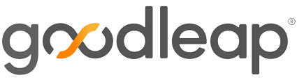 The Goodeap logo features the brand name in lowercase white letters on a light background, with an orange swoosh over the second "o"—reflecting the ease and flexibility of Goodeap’s financing options.