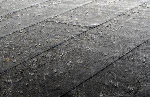 heavy rain on a roof