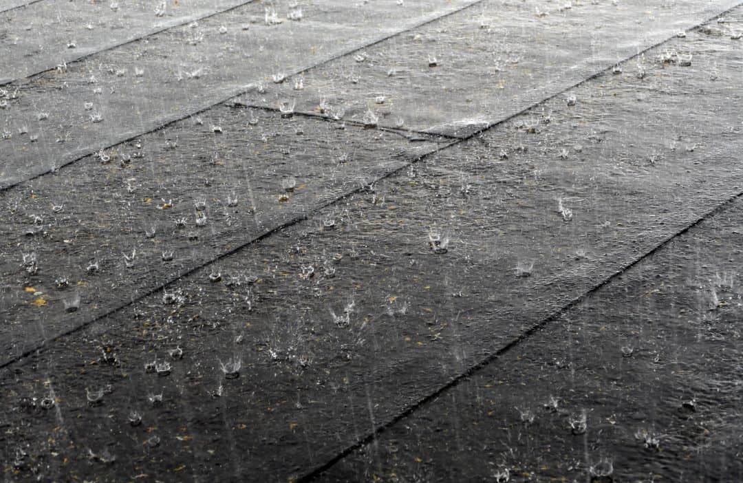 heavy rain on a roof