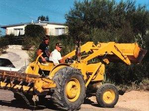 John and Johnny Dolan on a job site in San Antonio