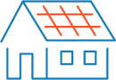 Illustration of new roof on a house