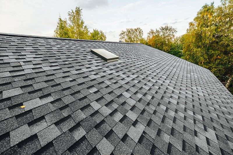 Roof with new asphalt shingles Roof with new asphalt shingles